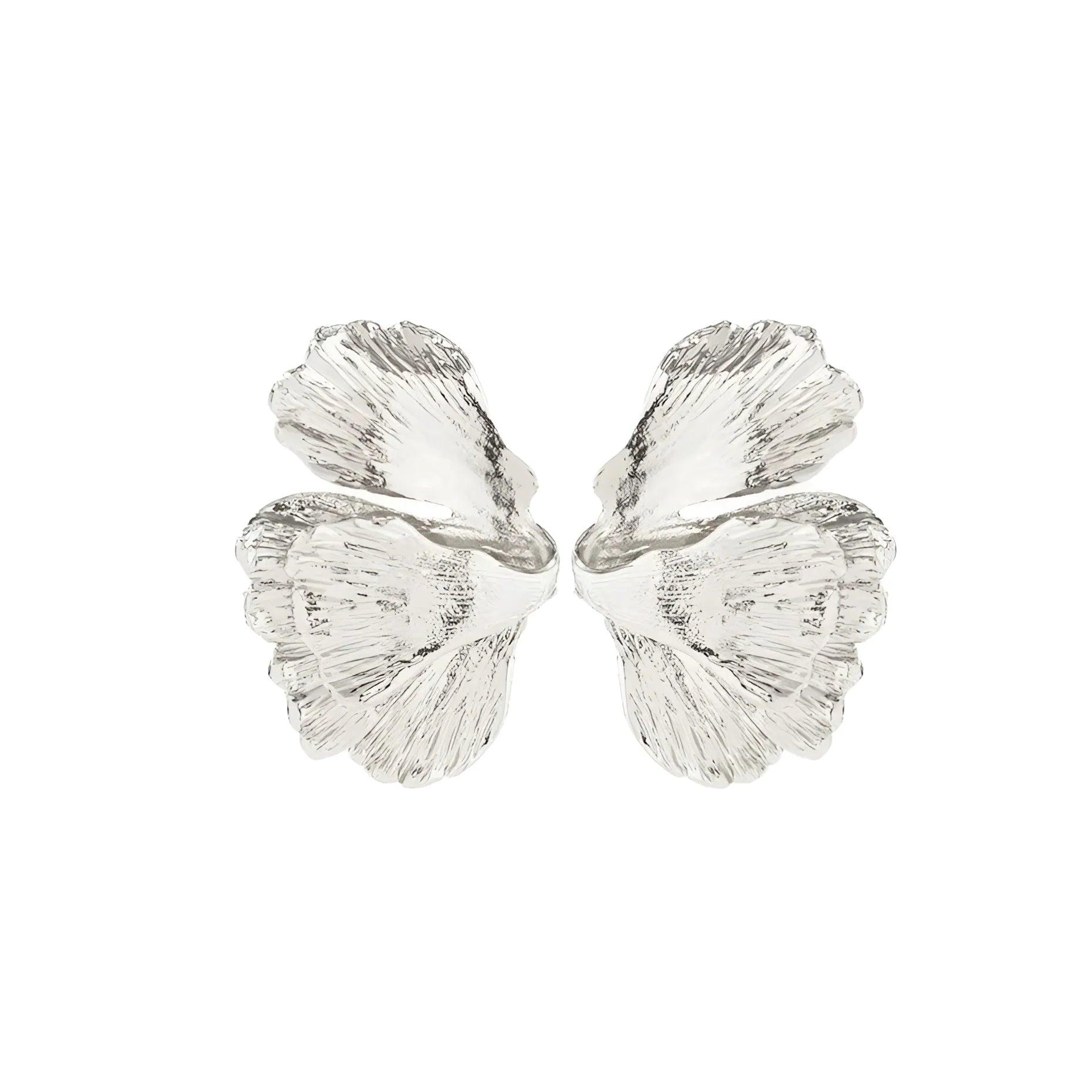 Textured Botanical Earrings with Bold Gold Leaf Detail
 - ModishWorld