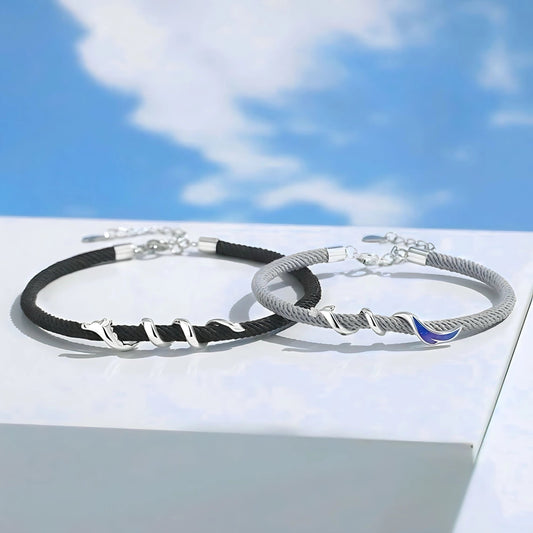Unisex Leather Bracelet with Stainless Steel Clasp - Braided Design
 - ModishWorld
