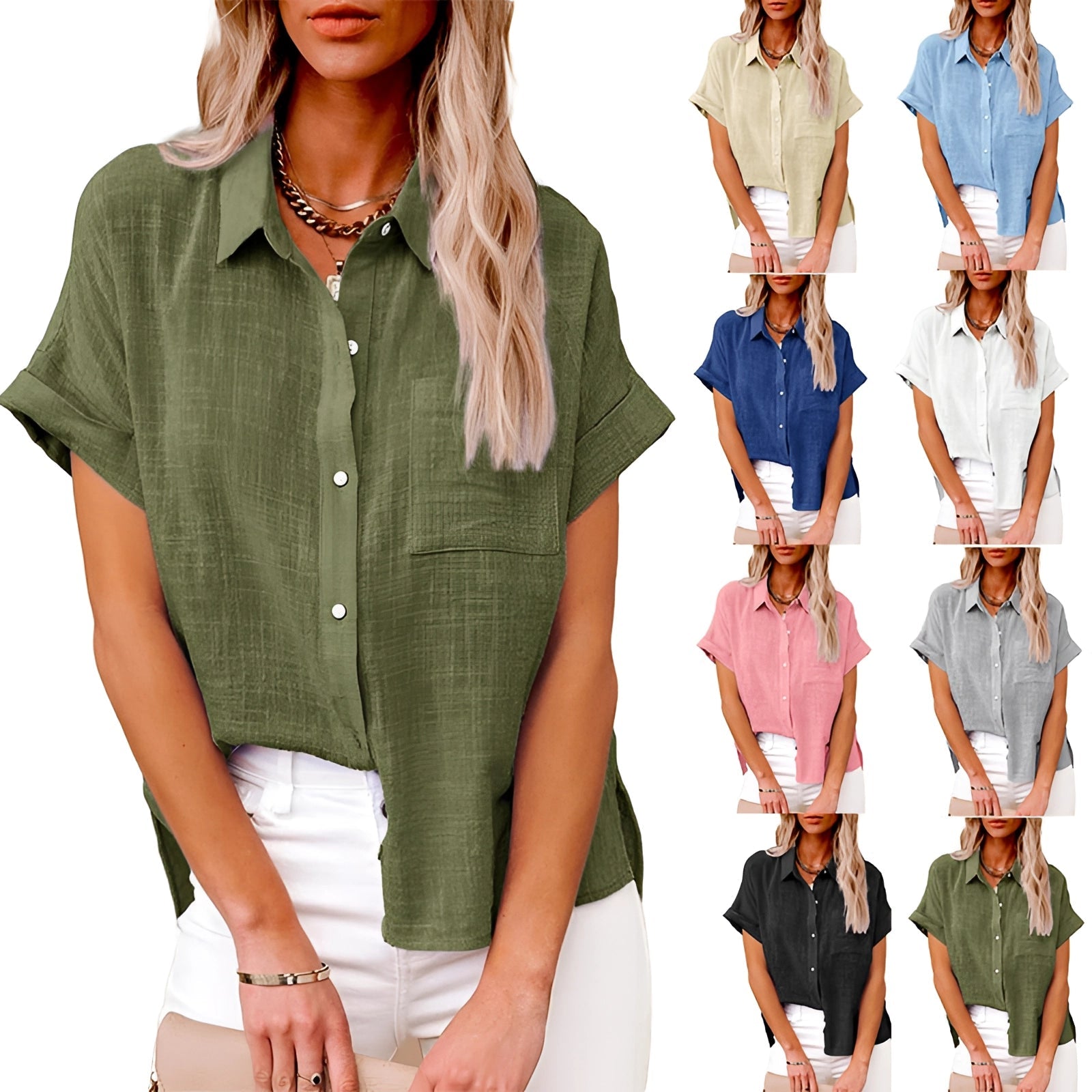 Short Sleeve Linen Shirt: Casual, Lightweight & Breathable
 - ModishWorld