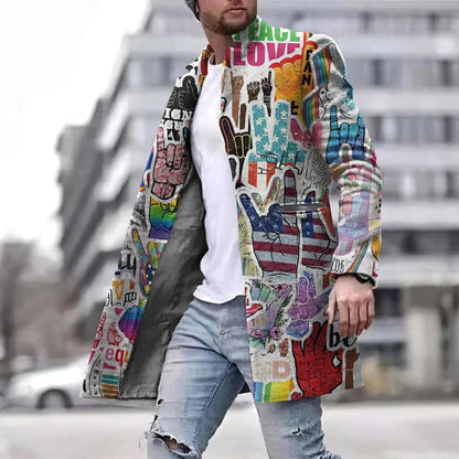 Men's Graffiti Jacket: Colorful Pop Art Streetwear
 - ModishWorld