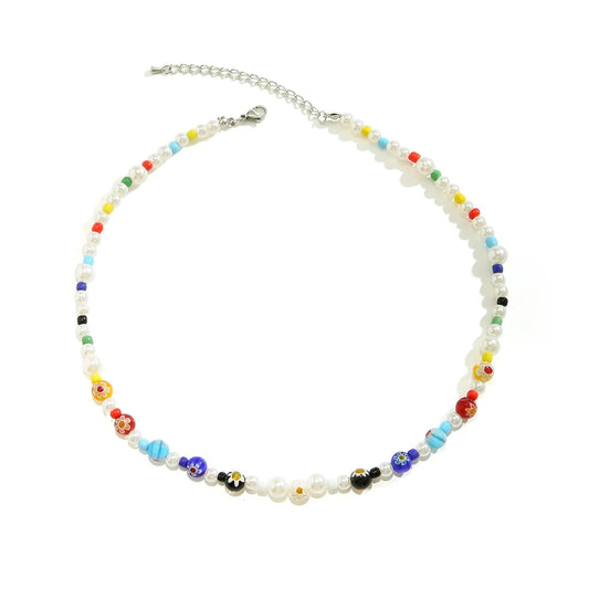 Trendy Lightweight Beaded Choker Necklace for Men - Multicolor & Colorful Summer Style
 - ModishWorld