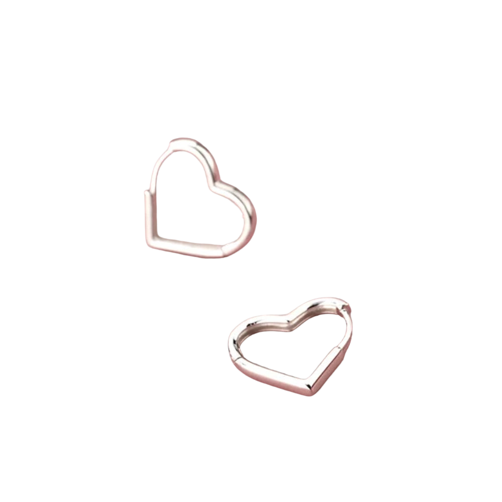 Elegant, Minimalist Silver Heart Hoop Earrings – A Contemporary Gift
 - ModishWorld