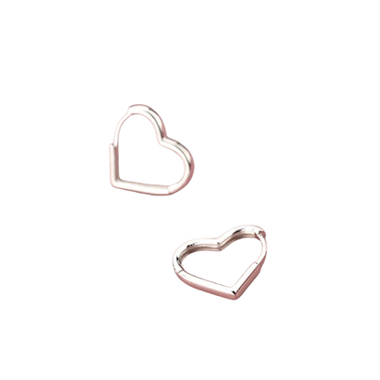 Elegant, Minimalist Silver Heart Hoop Earrings – A Contemporary Gift
 - ModishWorld