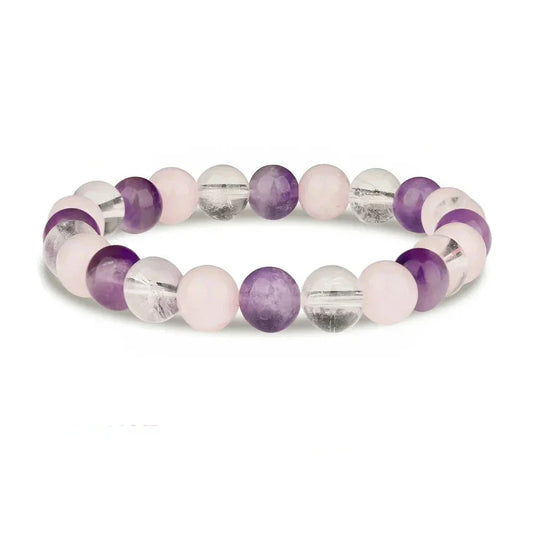 Amethyst, Rose Quartz Chakra Bracelet for Energy Balance
 - ModishWorld