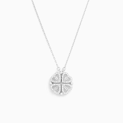 Four-Leaf Clover Diamond Pendant Necklace in White Gold – for the Sophisticated Woman
 - ModishWorld