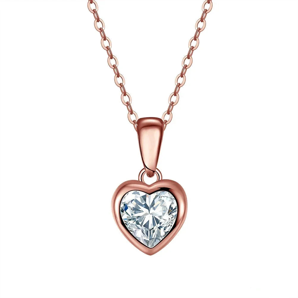 Orsa Jewels Elegant Sterling Silver Heart Necklace - Perfect Valentine's Gift
 - ModishWorld