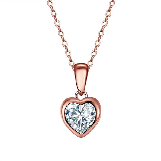 Orsa Jewels Elegant Sterling Silver Heart Necklace - Perfect Valentine's Gift
 - ModishWorld