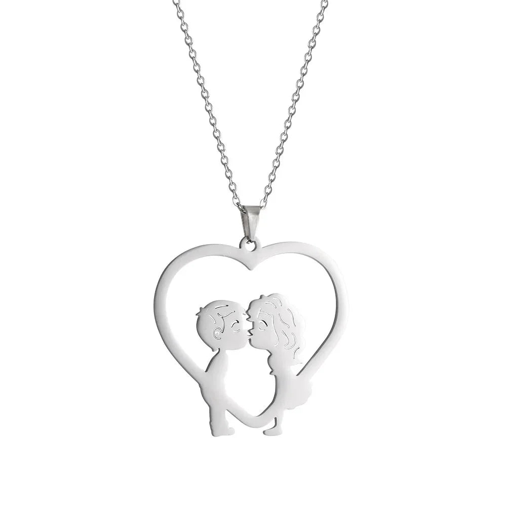 Romantic Anniversary Gift: Elegant Gold Heart Necklaces for Couples
 - ModishWorld