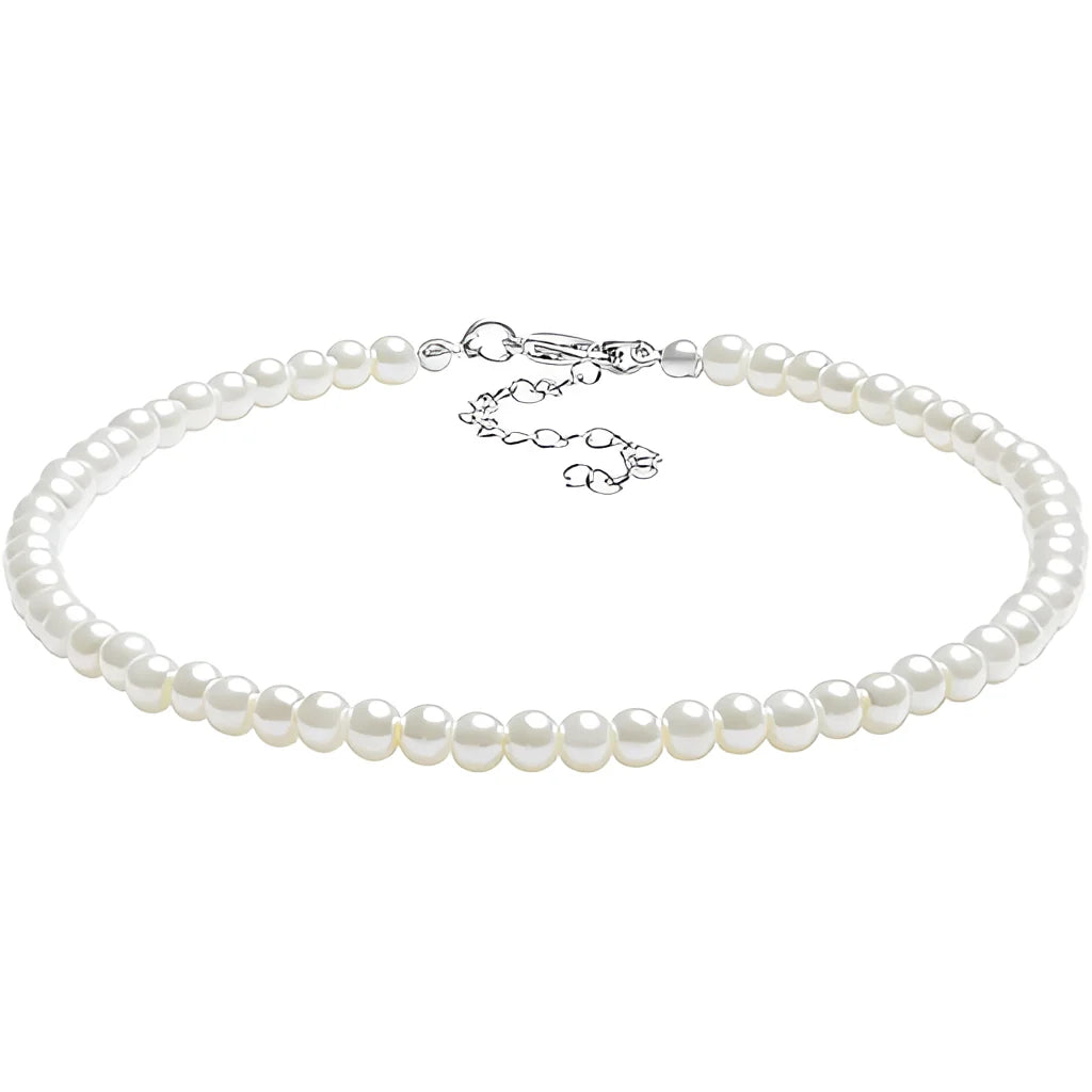 Adjustable White Pearl Choker Necklace for Weddings and Formal Events
 - ModishWorld