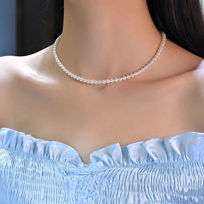Luxury Bridal Choker Necklace with Elegant White Pearls
 - ModishWorld