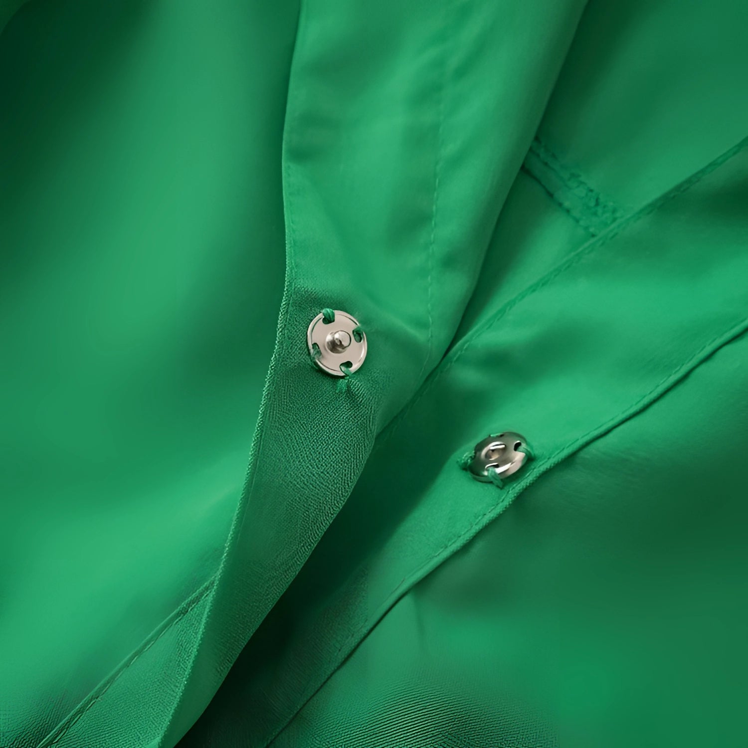 Satin Button-Up Shirt in Emerald Green: For Men and Women, Formal or Casual Wear
 - ModishWorld