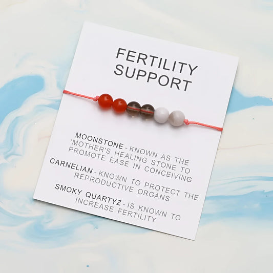 Bracelet for Fertility Support: Moonstone, Carnelian, Smoky Quartz
 - ModishWorld
