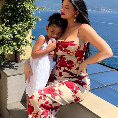 Elegant Red Floral Women's Jumpsuit for Summer Beachwear
 - ModishWorld