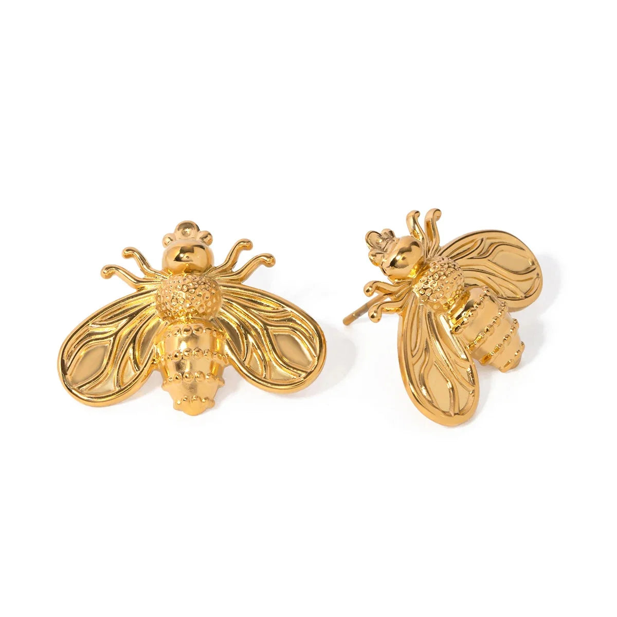 Elegant Gold Bee Stud Earrings: Nature-Inspired Luxury
 - ModishWorld
