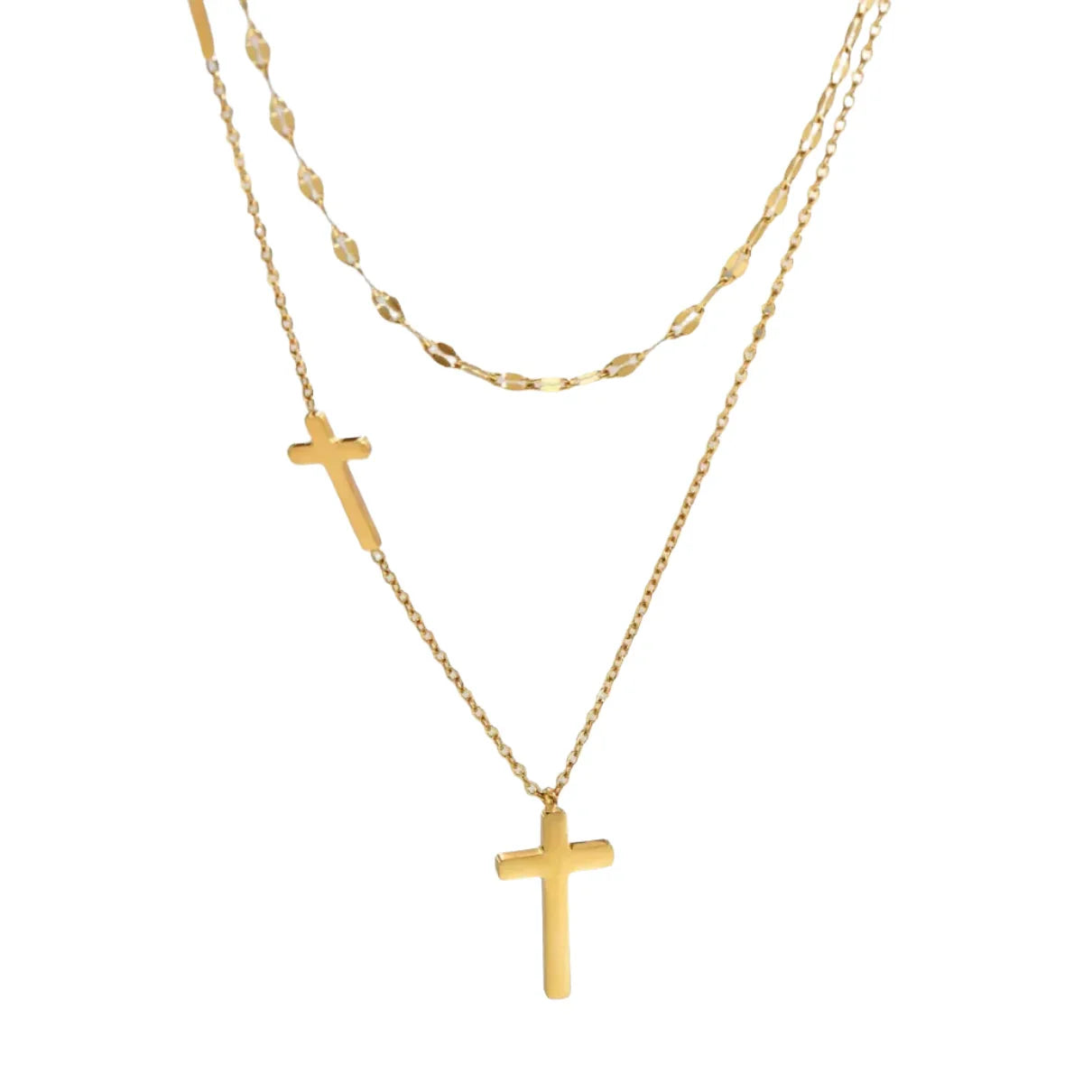 Minimalist Gold Cross Necklace for Women
 - ModishWorld