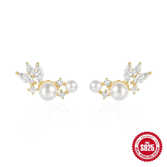 Luxury Gold Diamond Teardrop Dangle Earrings for Brides and Evening Events
 - ModishWorld