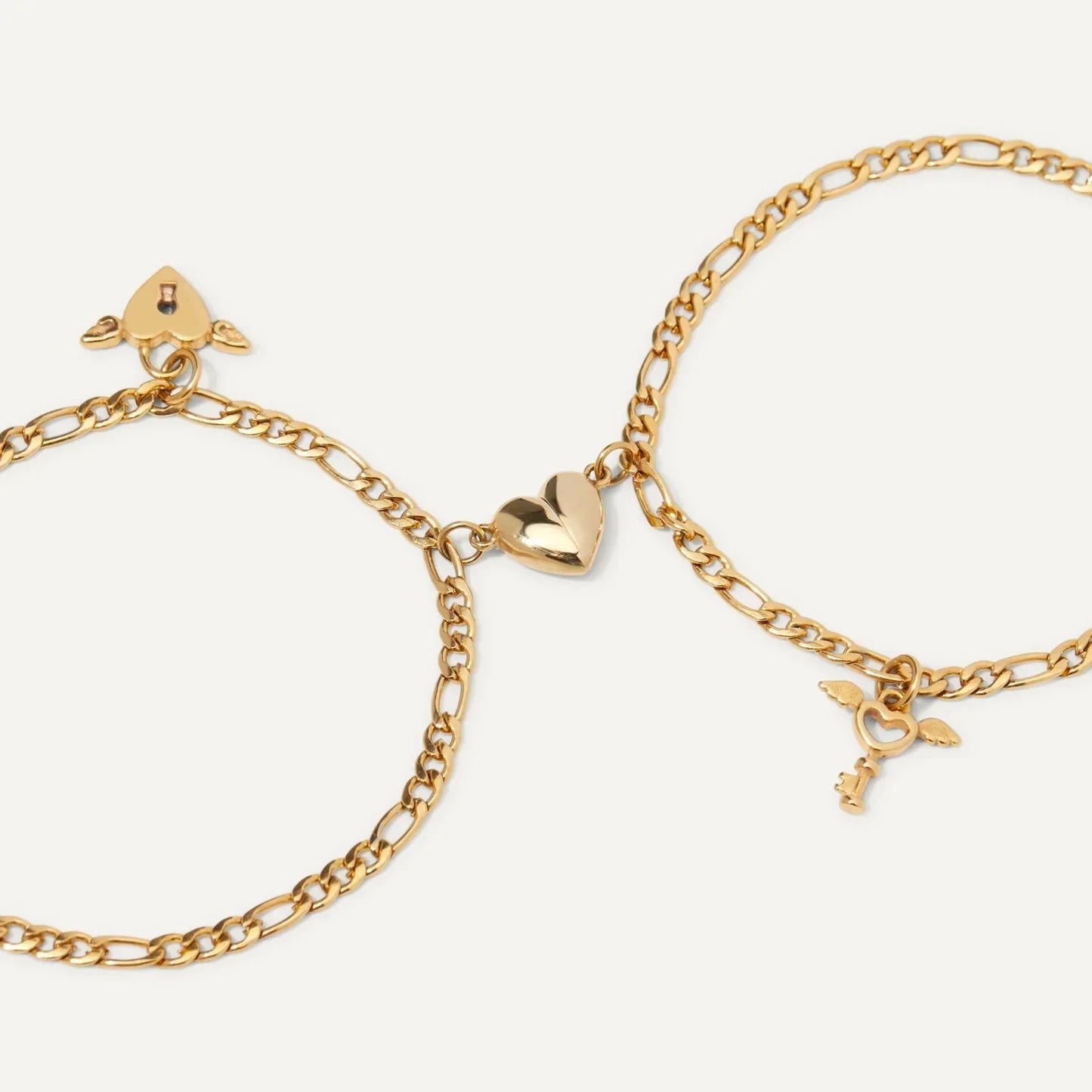 Dainty Gold Heart Charm Bracelet with Luxury Chain - Fine Jewelry
 - ModishWorld