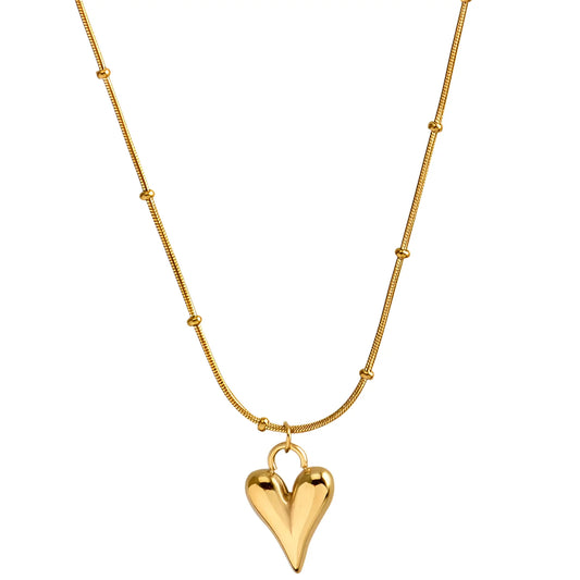 Elegant Romantic Gold Heart Necklace for Valentine's Day
 - ModishWorld