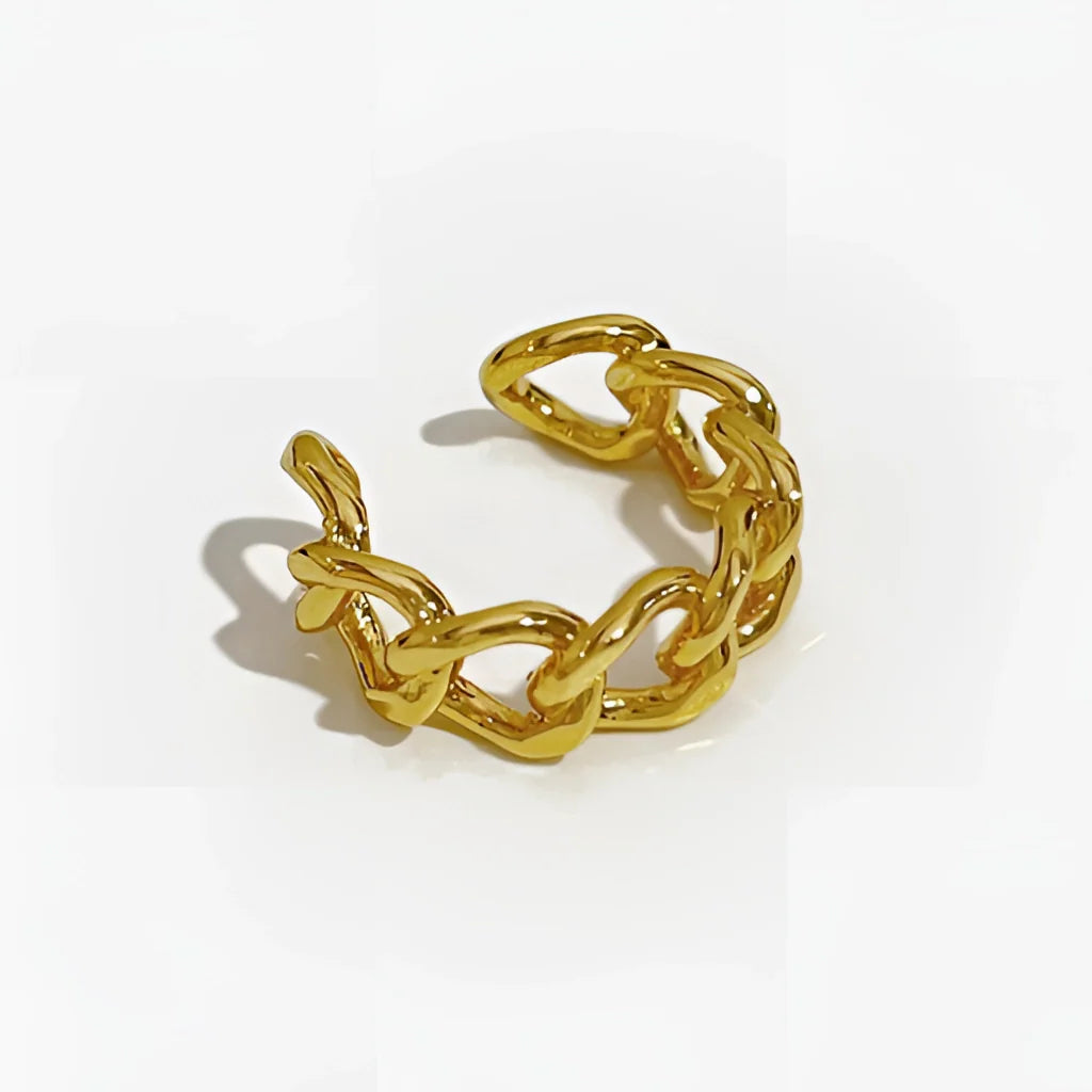 Adjustable Gold Knot Designer Ring: Luxury Statement Piece
 - ModishWorld