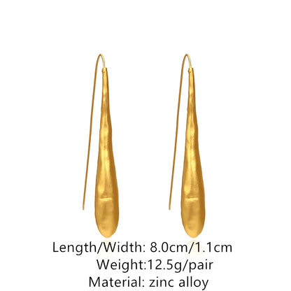 Botanical Earrings with Gold Leaf Texture and Vein Detail
 - ModishWorld