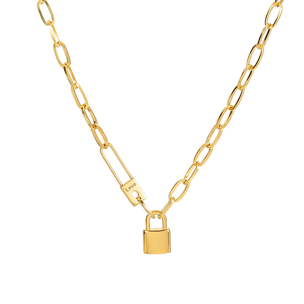 Engraved Love Padlock Necklace in Gold – A Luxurious Romantic Gift
 - ModishWorld