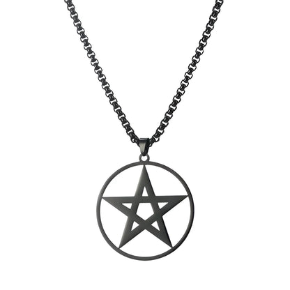 Wiccan Pentagram Necklace with Gold Chain
 - ModishWorld