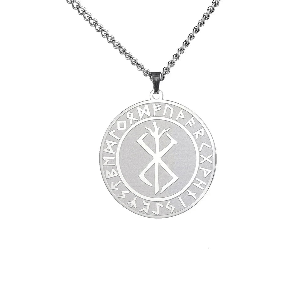 Rune Circle Medallion Necklace in Gold & Silver – Spiritual and Mythological
 - ModishWorld