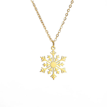 Elegant Gold Snowflake Necklace: Perfect Winter Jewelry or Holiday Gift
 - ModishWorld
