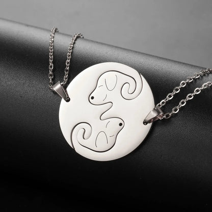 Gold Serpent Zodiac Charm Dog Necklace
 - ModishWorld