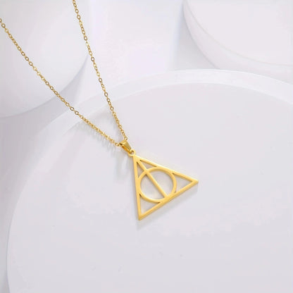 Deathly Hallows Silver Necklace Pendant - Wizarding Charm
 - ModishWorld
