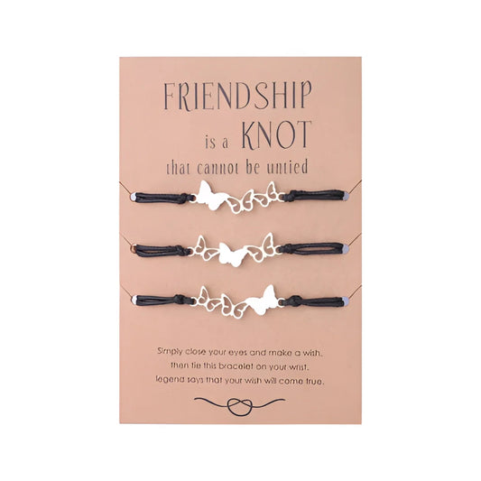 Adjustable Black Cord Friendship Bracelet with Infinity Knot Design - Gift
 - ModishWorld