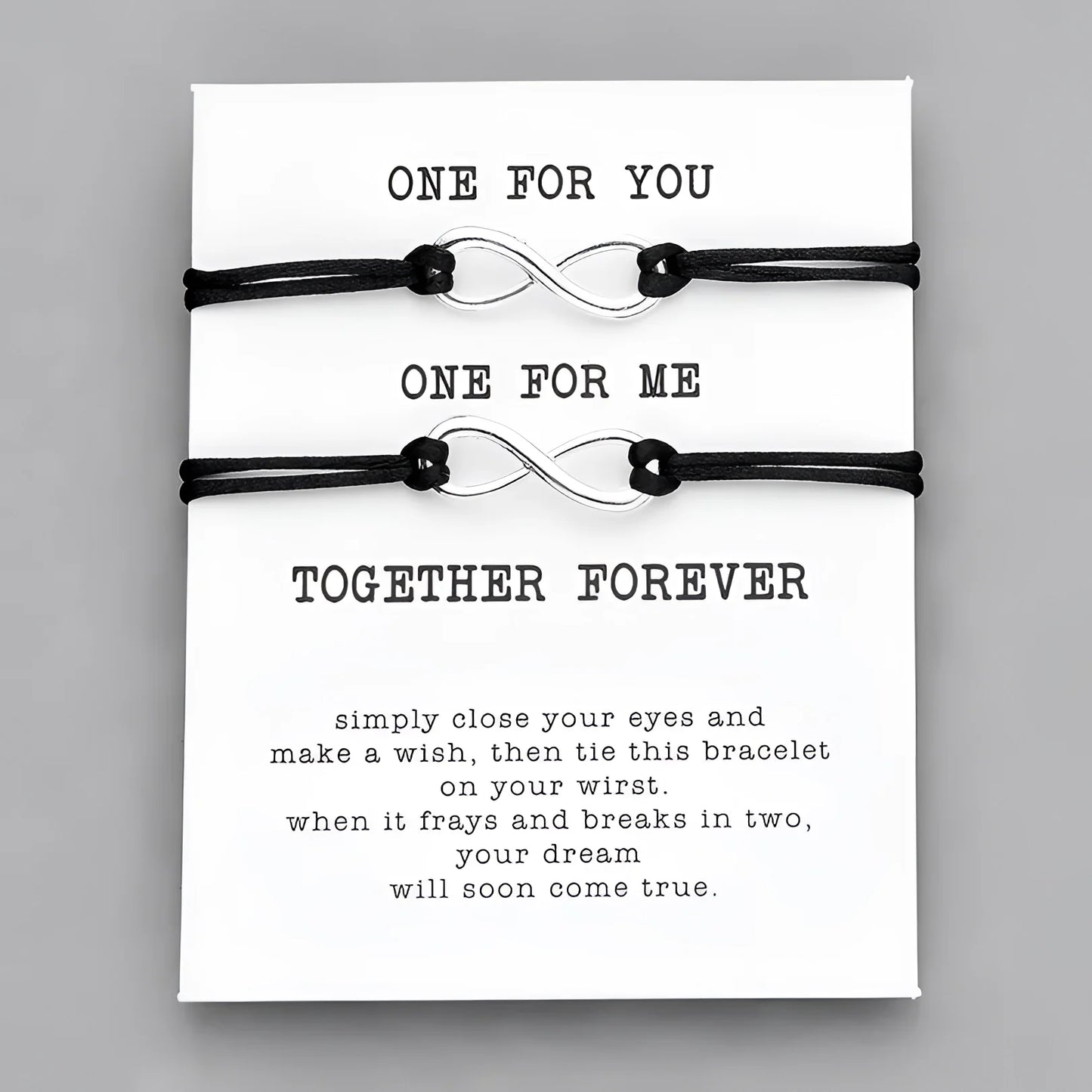 Adjustable Sterling Silver Infinity Red String Couple's Bracelet Gift
 - ModishWorld