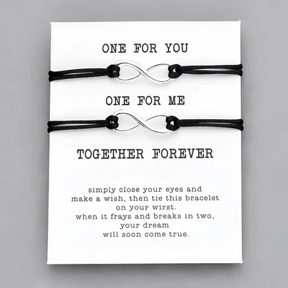 Adjustable Sterling Silver Infinity Red String Couple's Bracelet Gift
 - ModishWorld