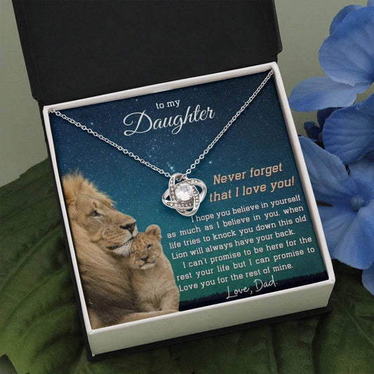 Personalized Silver Lion Necklace for Dad to Daughter: An Inspirational Gift
 - ModishWorld
