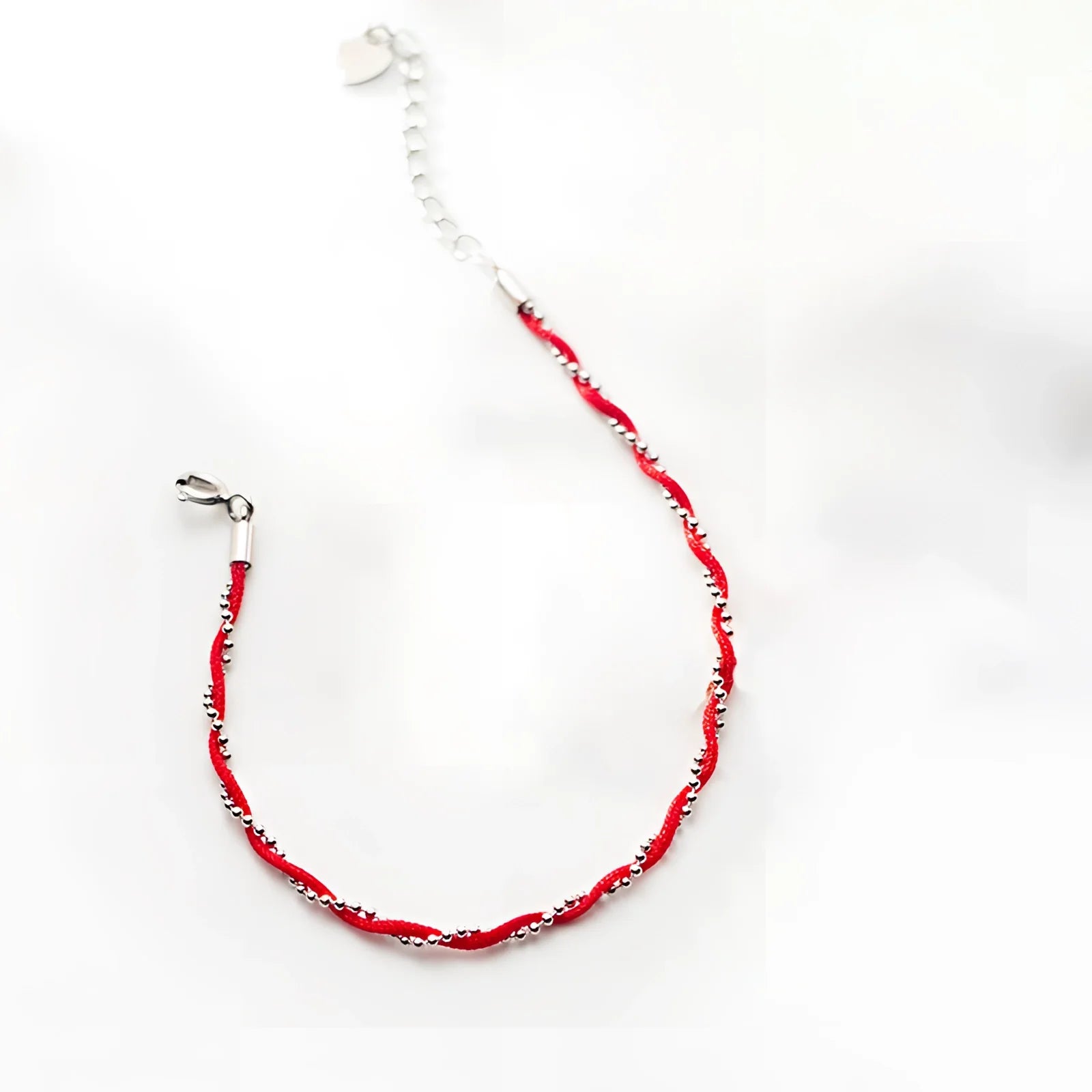 Adjustable Women's Bracelet, La Monada 925 Sterling Silver with Red String
 - ModishWorld