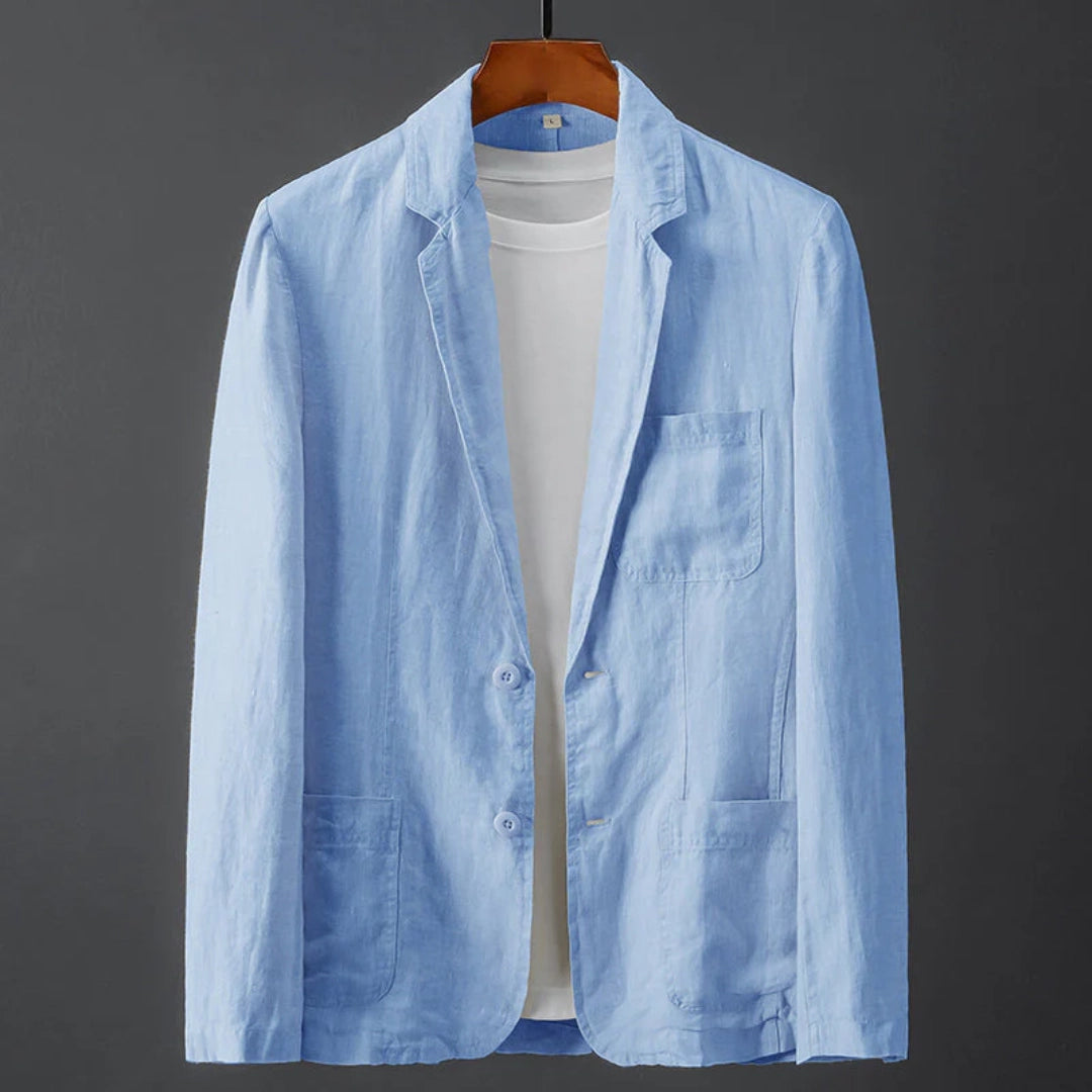 Men's Light Blue Linen Sports Coat: Lightweight and Breathable
 - ModishWorld