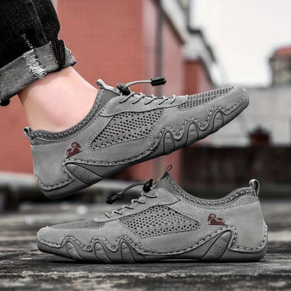 Men's Grey Slip-On Sneakers: Lightweight, Breathable, Comfort Sole
 - ModishWorld