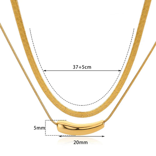 Elegant Two-Tone Gold Choker Necklace: Minimalist and Adaptable
 - ModishWorld