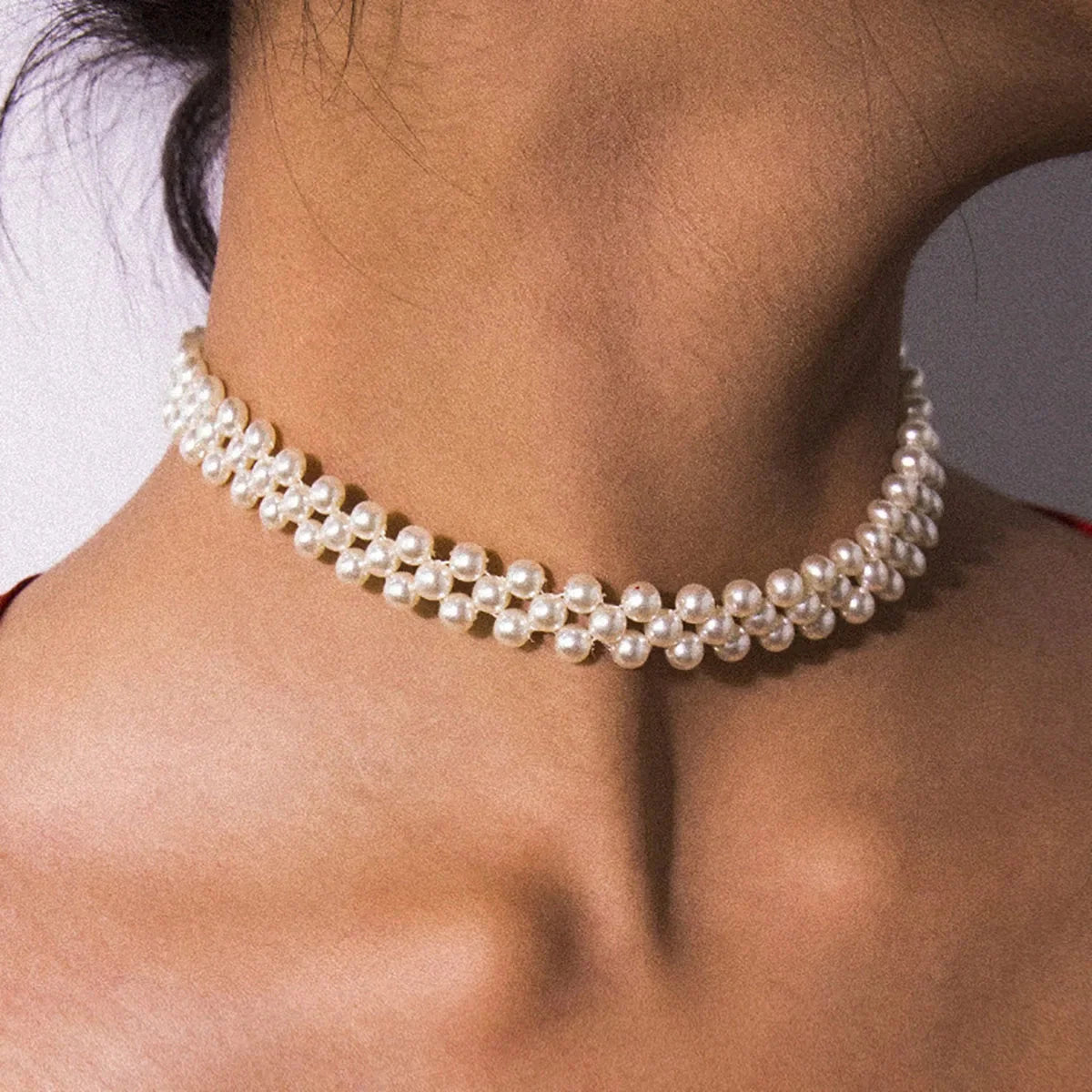 Elegant High-End Double-Strand Pearl Bridal Choker Necklace
 - ModishWorld