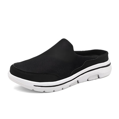 Comfortable, Breathable, Lightweight Men's Black Slip-On Walking Shoes
 - ModishWorld