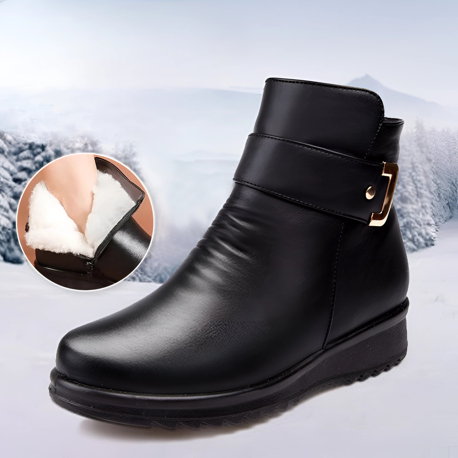 Waterproof Leather Ankle Boots for Men: Black, Thermal, & Slip-Resistant
 - ModishWorld
