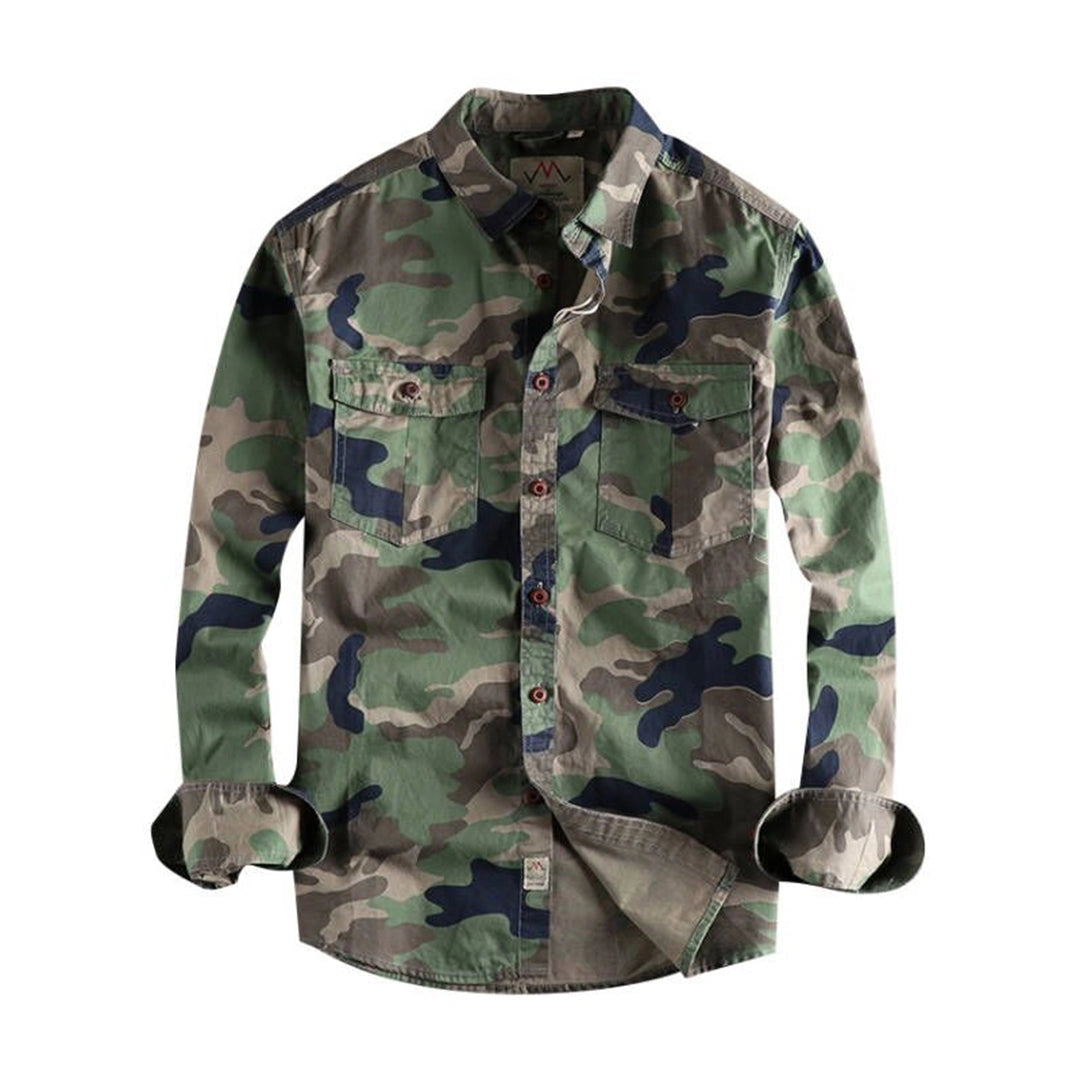Durable Tactical Camouflage Shirt for Men - Military Style Long Sleeve
 - ModishWorld