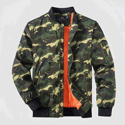 Reversible Camo Bomber Jacket for Men, Orange Lined
 - ModishWorld