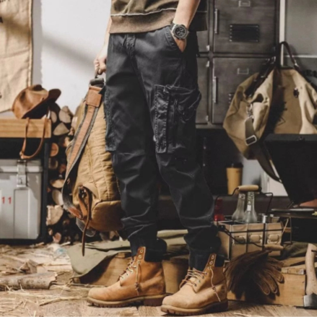 Durable Men's Cargo Pants with Reinforced Knees for Tactical Use
 - ModishWorld