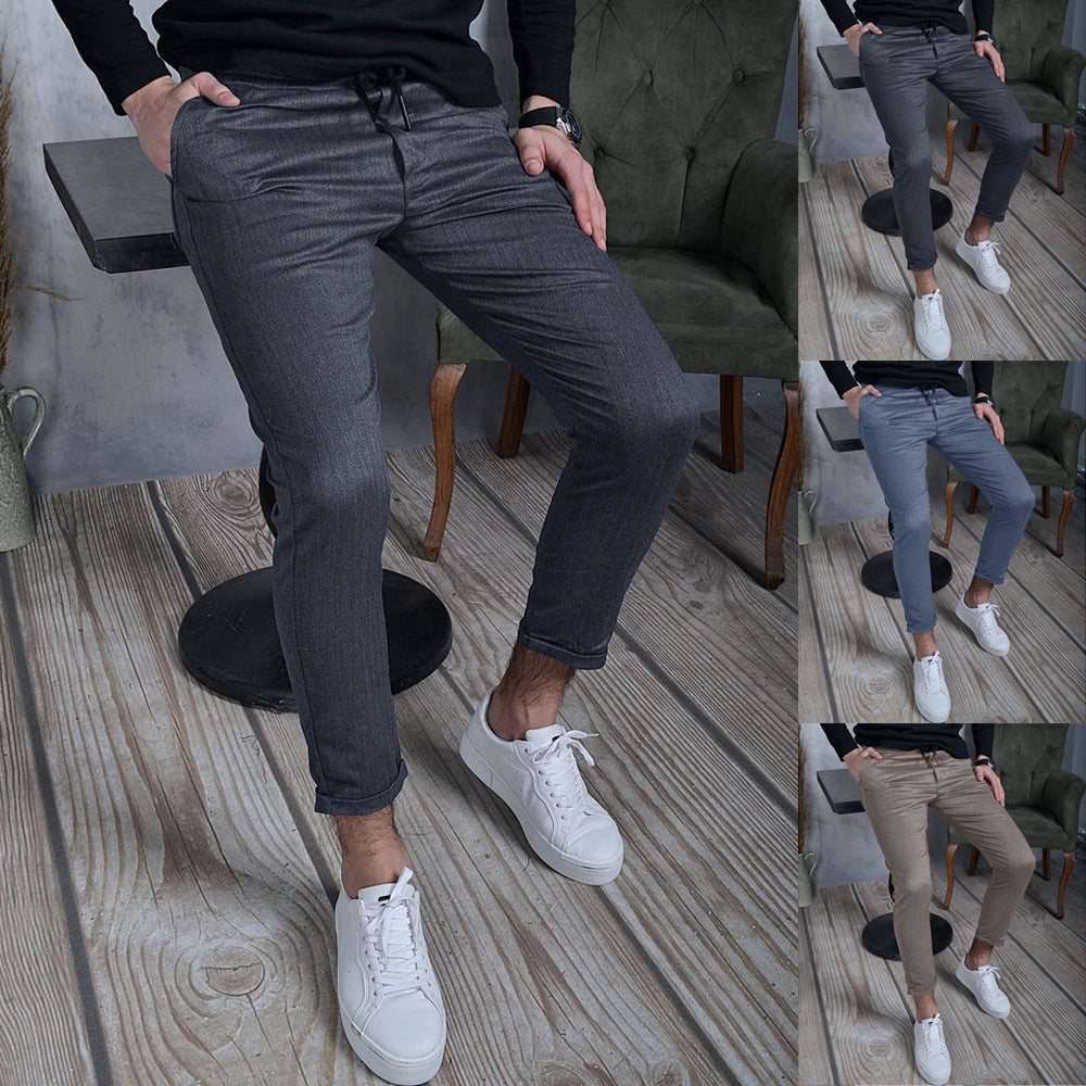 Stylish Men's Tapered Cotton Blend Joggers with Slim Fit
 - ModishWorld