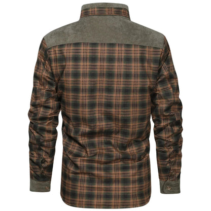 Wool Jacket for Men, Vintage Tartan with Suede Elbows
 - ModishWorld