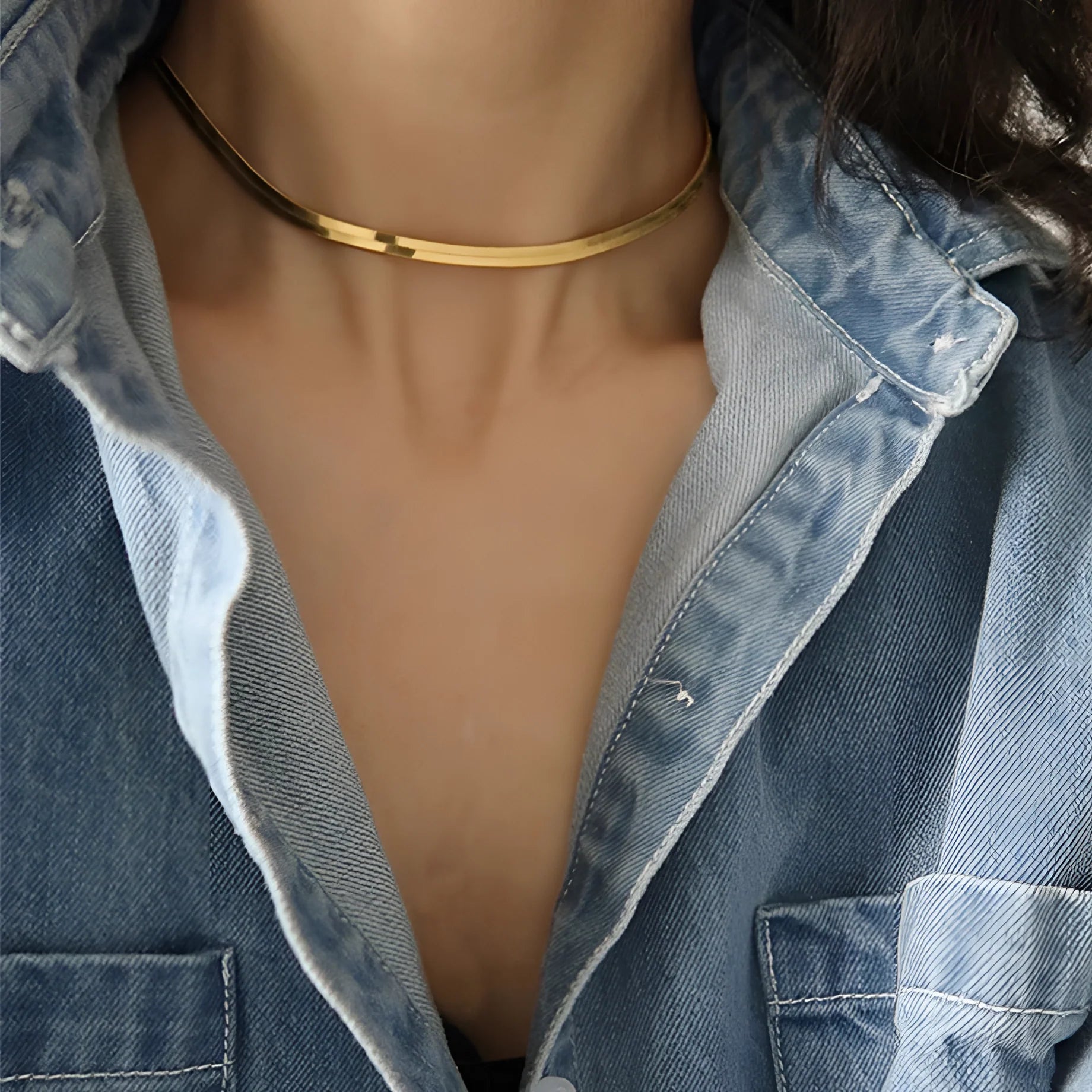 Elegant Minimalist Gold Choker: Delicate and Versatile
 - ModishWorld