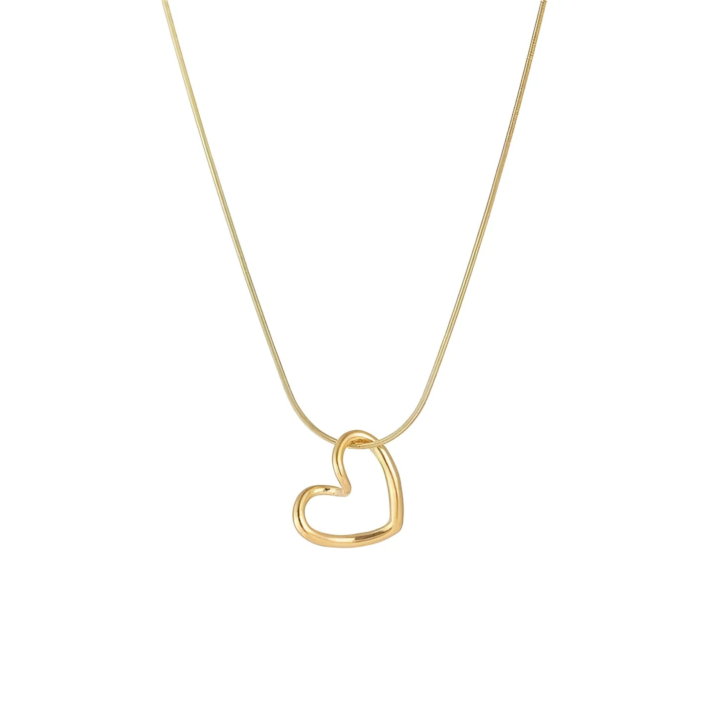 Elegant Minimalist Gold Heart Necklace – Romantic Gift
 - ModishWorld