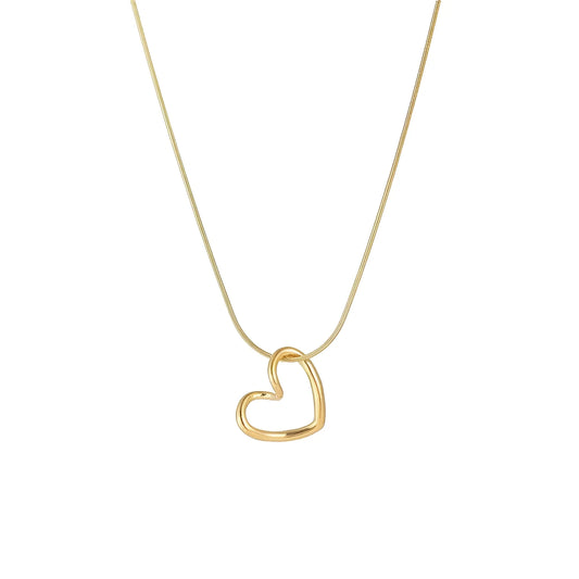 Elegant Minimalist Gold Heart Necklace – Romantic Gift
 - ModishWorld