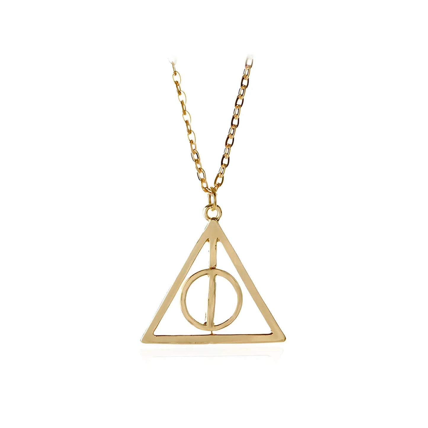 Simple Gold Triangle Necklace: Modern Geometric Design
 - ModishWorld